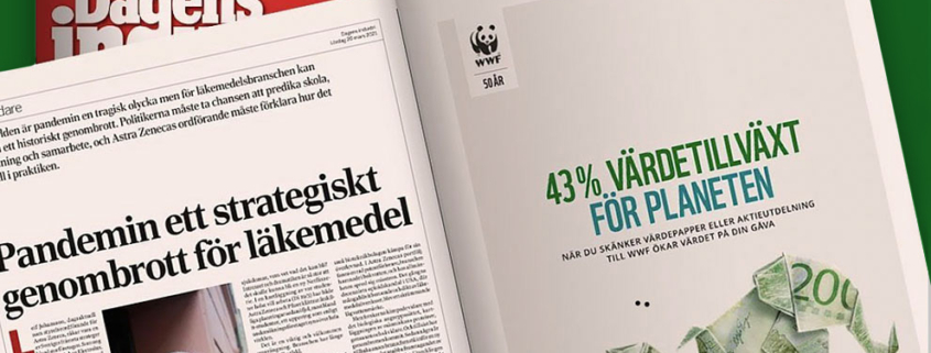 Annons wwf Aktiegåva